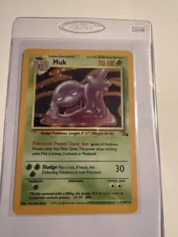 Pokemon Muk 13/62 Fossil Holo Rare Unlimited 70 HP English 1999 WOTC - Image 1