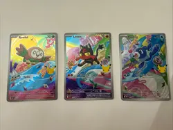 Pokemon First Partner Illustration Collection Rowlet, Litten, Popplio SET NM - Image 1