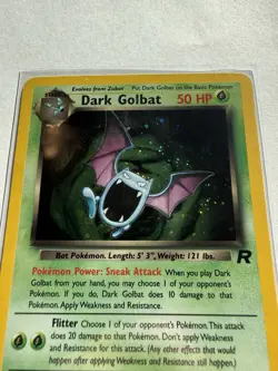 1998 Pokemon Team Rocket Dark Golbat 7/82 Holo NM/LP - Image 5