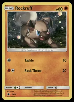 Rockruff - SM06 Holo Promo Sun & Moon Promo Pokemon Holo Moderately Played - Image 1