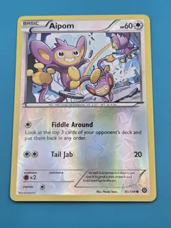 Aipom 90/114 - XY Steam Siege Pokemon Reverse Holo LP - Image 1