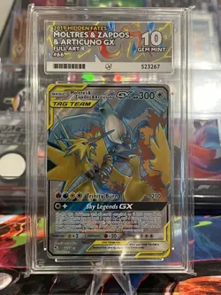 Pokemon Hidden Fates Moltres & Zapdos & Articuno GX 66/68 - Ace 10 - Image 1