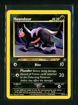 2001 Pokemon TCG Neo Discovery Houndour #39/75 LP - Image 1