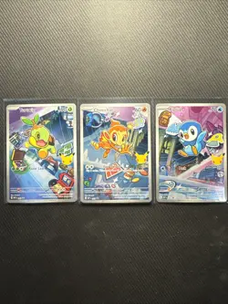 Pokemon TCG First Partner Illustration Collection Series 1 Gen 4 Sinnoh Starters - Image 1