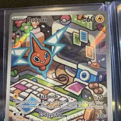 Pokemon Destined Rivals, Rotom & Trainer Team Rocket’s Archer, Holo Rare, NM/M - Image 3