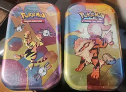 Set Of Two 151 Mini Tins Sealed Pokemon Scarlet & Violet (Arcanine + Electabuzz) - Image 1