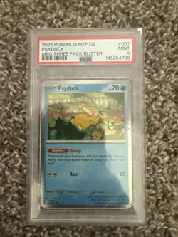 2025 POKEMON MEP EN-ME BLACK STAR PROMO #007 PSYDUCK PSA 9 - Image 1