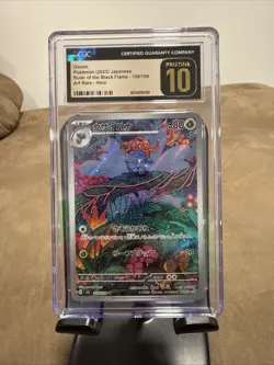 Pokemon CGC 10 PRISTINE Japanese Gloom 109/108 sv3 Ruler of the Black Flame (R) - Image 1