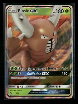 Pokemon TCG - Pinsir GX (Full Art) 6/68 - Sun & Moon Hidden Fates - Image 1