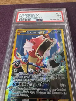 2016 Pokemon XY FA/Gyarados EX Breakpoint Secret Rare PSA #123 NM 7 - Image 2