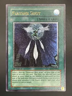 YUGIOH FEATHER SHOT ULTIMATE RARE 1ST EDITION V. GOOD CONDITION EEN-EN042 - Image 1