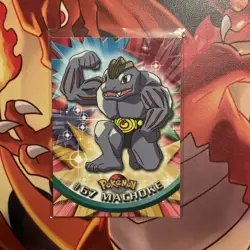 1999 Topps Pokemon TV #67 Machoke Black Label TCG IR AR - Image 1