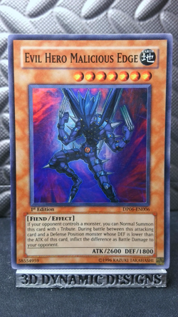| Yugioh Evil Hero Malicious Edge DP06-EN006 1st Super Duelist Pack Yuki NM/LP | - Image 1