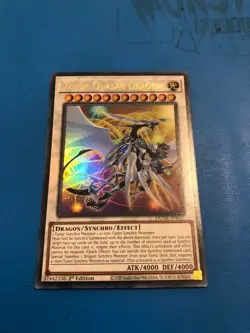 YUGIOH Ultra Rare Cosmic Quasar Dragon DUNE-EN037 1st Edition - Image 1