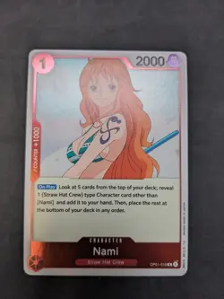 Nami (016) (Rare) - One Piece CCG Romance Dawn - PRE-ERRATA - LP - Image 2