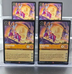 Disney Lorcana Sebastian - Loyal Crab 16/204 Whispers in the Well R 4 Cards - Image 1