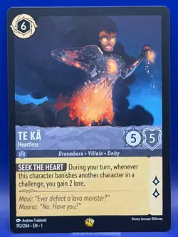 Disney Lorcana Te Ka Heartless 192/204 Legendary EN 1 The First Chapter - Image 3