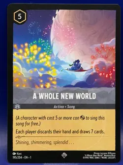 Disney Lorcana A Whole New World 195/204 Super Rare EN 1 The First Chapter - Image 3