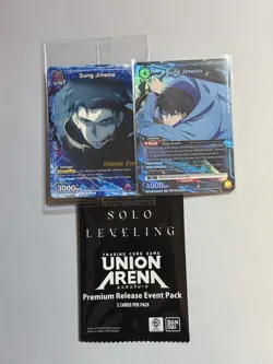 Union Arena Solo Leveling Release Event 2 Sung Jinwoo Promos & 1 Packs - Image 1