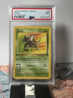 Pokemon TCG Jungle 1st Edition Pinsir #25/64 Rare PSA 9 MINT - Image 1