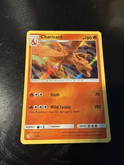 Pokemon TCG Charizard and Detective Pikachu Holo Card 5/18 - Image 1