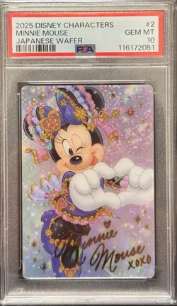 2025 Disney Minnie Mouse Japanese Wafer Card #2 PSA 10 GEM MINT - Image 1
