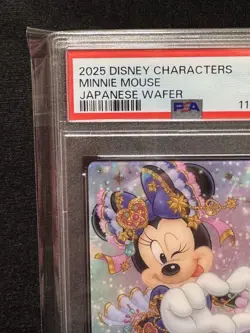 2025 Disney Minnie Mouse Japanese Wafer Card #2 PSA 10 GEM MINT - Image 3