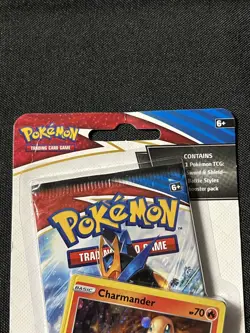Pokemon Battle Styles Booster Pack Charmander Promo Card & Coin In Hand - Image 3
