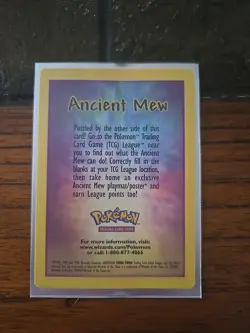 Ancient Mew Holo Holographic Pokemon Card 1999-2000 - Image 3