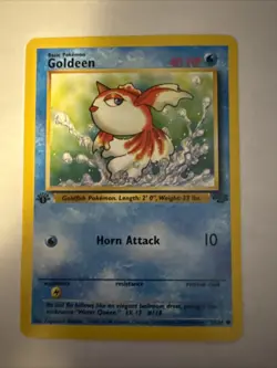 Pokemon TCG Goldeen Jungle Card 53/64 Regular Common 1st Edition - Image 1