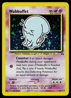 Pokemon Card - Wobbuffet Neo Discovery 16/75 Holo Rare - Image 1