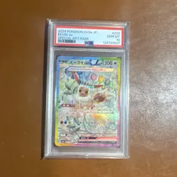 Pokemon Eevee ex Special Art Rare Holo PSA 10 SV8a 223/187 Japanese Card - Image 1