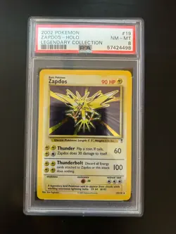 2002 Zapdos 19/110 Legendary Collection Holo Rare PSA 8 Pokemon TCG - Image 1
