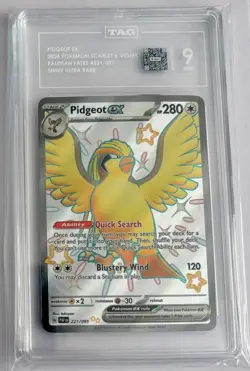 Pokemon TCG - PIDGEOT ex - #221/091 - Paldean Fates Ultra Rare Full Art | TAG 9 - Image 2