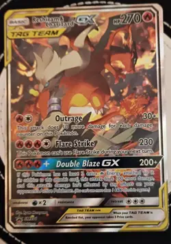 2019 Pokemon Reshiram & Charizard Tag Team GX Black Star Promo Holo TCG # SM201 - Image 1