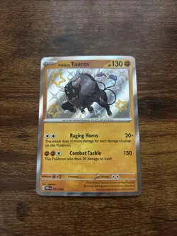 Paldean Tauros Shiny Rare Pokemon TCG Paldean Fates 172/091 - Image 1