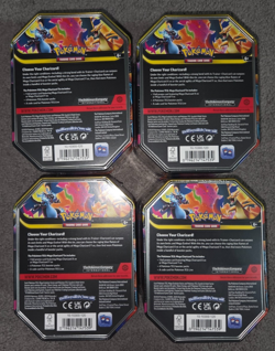 Pokemon TCG Mega Charizard EX Tins Set of 4 (X & Y) FACTORY SEALED - Image 3
