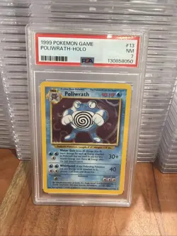 Pokemon TCG Base Set Poliwrath Holo Rare #13/102 PSA 7 Stage 2 English Near Mint - Image 2