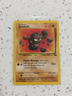 Pokemon TCG Geodude Fossil 47/62 Regular Unlimited Common LP+ - Image 1