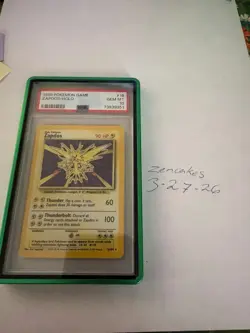 Pokemon Zapdos Base Set Unlimited Holo Rare #16 PSA 10 Gem Mint - Image 2