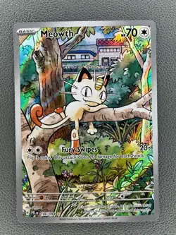 Meowth Illustration Rare ME02: Phantasmal Flames 106/094 NM Pokemon - Image 1