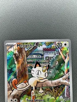 Meowth Illustration Rare ME02: Phantasmal Flames 106/094 NM Pokemon - Image 2
