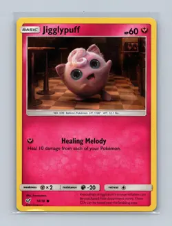 Jigglypuff 14/18 Common Detective Pikachu Pokemon Lightly Played - Image 1