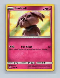 Snubbull 15/18 Common Detective Pikachu Pokemon Lightly Played - Image 1