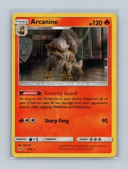 Arcanine 6/18 Rare Detective Pikachu Pokemon Lightly Played - Image 1