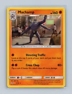 Machamp 13/18 Rare Detective Pikachu Pokemon Lightly Played - Image 1