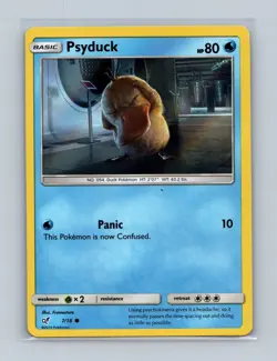 Psyduck 7/18 Common Detective Pikachu Pokemon Lightly Played - Image 1