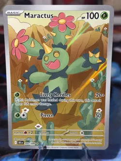 Pokemon 2025 SV Black Bolt Maractus 093/086 Illustration Rare Near Mint - Image 1