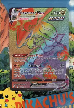 Pokemon TCG Rayquaza VMAX - 217/203 SWSH07: Evolving Skies Holo NM/M - Image 1
