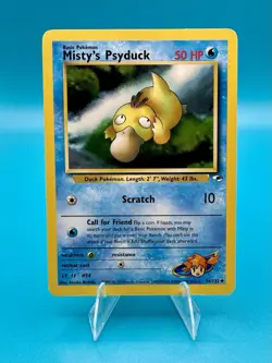 Pokemon TCG 1999-2000 Misty's Psyduck 54/132 Gym Heroes Unlimited Vintage MP - Image 1